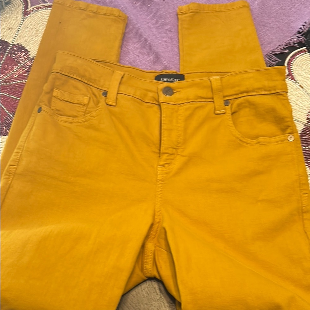 Karen Kane Yellow Straight Leg Jeans